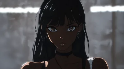 Dark Skinned Girl Against a Concrete Wall HD Wallpaper