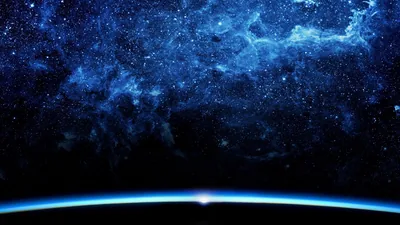 Blue Black Galaxy Background