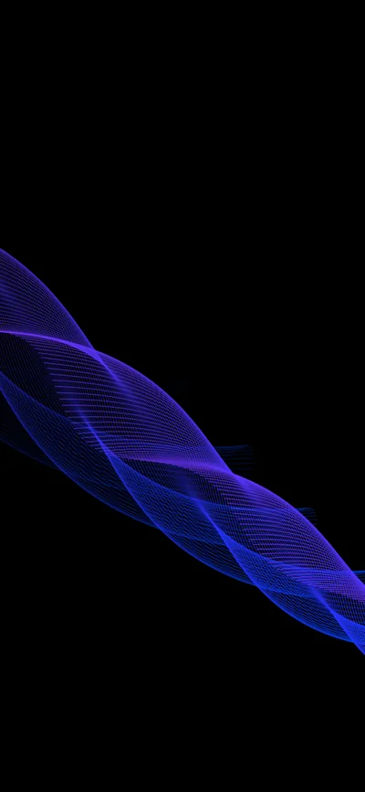 Twisted Blue Light Ribbon on Black HD Phone Wallpaper