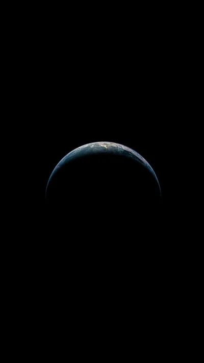 Crescent Earth Seen from Space HD Phone Wallpaper