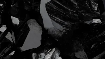 Black Crystal Shards Close-Up HD Wallpaper