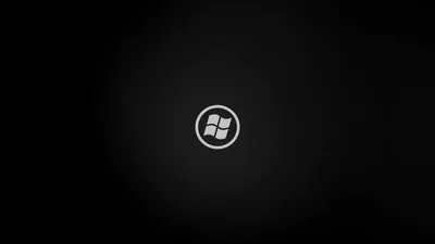 Circular Windows Emblem on Black HD Wallpaper