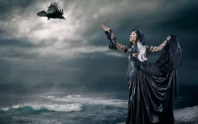Wallpaper Black witch, raven Picture, Image