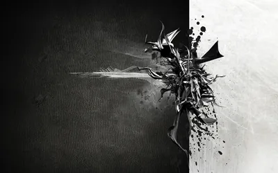 Minimalist Black and White Abstract HD Wallpaper