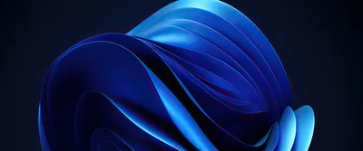 Folded Blue Bloom on Dark Navy HD Wallpaper