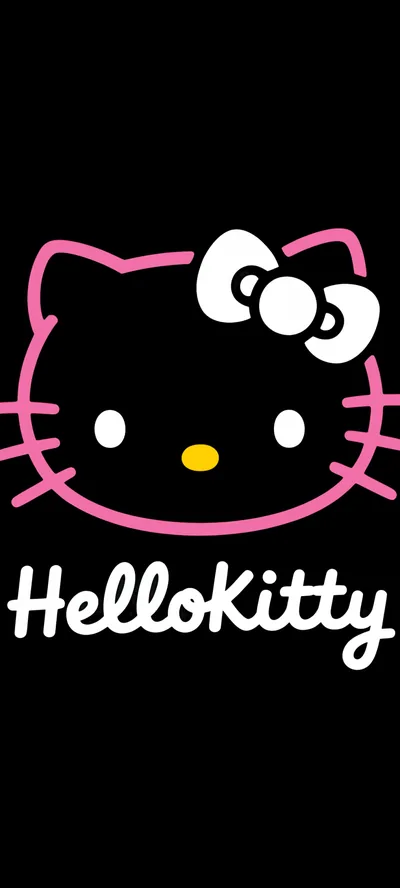 Hello Kitty Wallpaper 4K, AMOLED, Minimalist