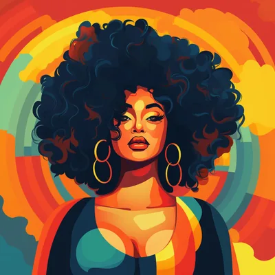 Black Woman Art, Black Girl Wall Art, Afrolatina Art, Digital Art Print