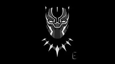Panther Mask Outlined in White HD Wallpaper