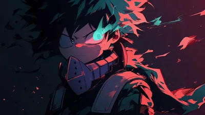 Masked Hero Lit by Green Energy HD Wallpaper