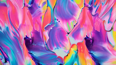 Glossy Pink and Purple Paint Strokes HD Wallpaper