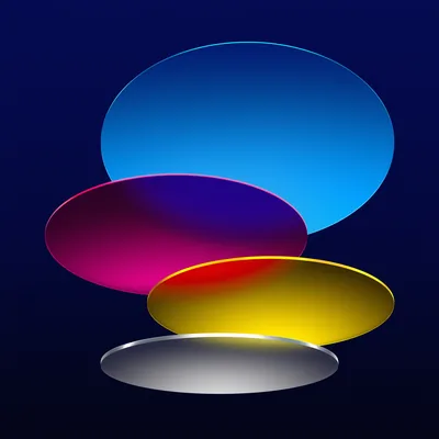 Stacked Glass Discs on Navy HD Wallpaper