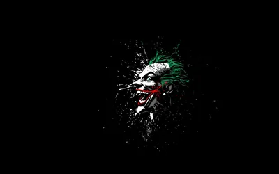 Splattered Joker Head With Green Hair HD Wallpaper