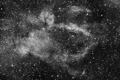 Grey Nebula Shapes in a White Star Field HD Wallpaper