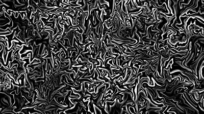 Tangled White Squiggles on Black HD Wallpaper