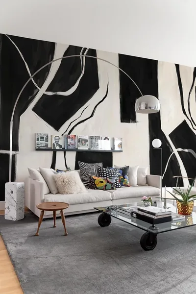 Living room wallpaper black HD Wallpaper