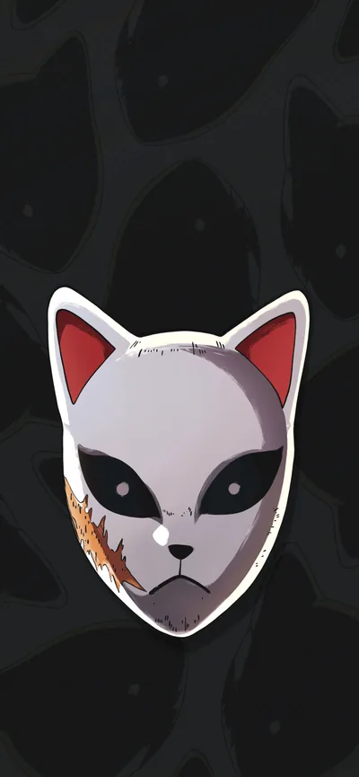 Demon Slayer Wallpaper with Sabito Mask Kimetsu No Yaiba Wallpaper