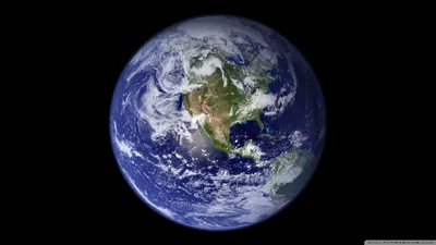 NASA Blue Marble on Black HD Wallpaper