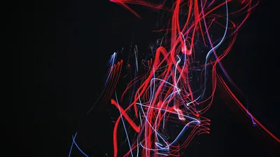 Red and Blue Light Streaks HD Wallpaper