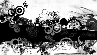 Grunge Circles and Ink Splatter HD Wallpaper