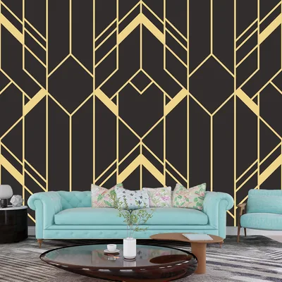 Black and Gold Pattern Wallpaper Magic Decor ®