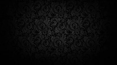Ornate Black Floral Pattern HD Wallpaper