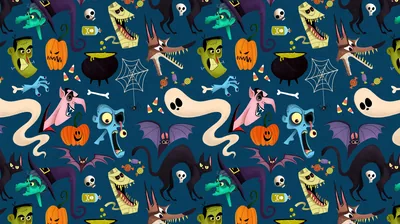 Ghost Black Cats Pumpkins Spider 4K HD Cute Halloween Wallpapers