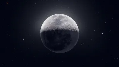 Moon Terminator Across the Frame HD Wallpaper