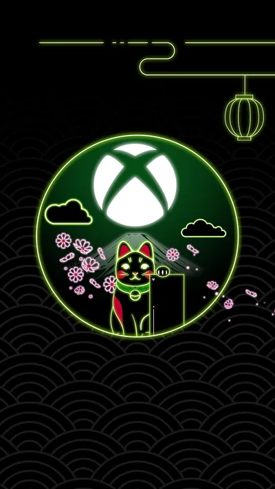 Neon Xbox Glow Mobile Wallpaper