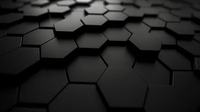 Rows of hexagonal panels sit at slightly different heights, a low light from the left picking out each bevelled edge.