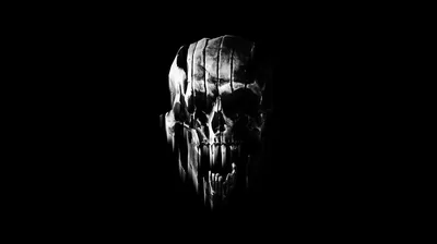 Human Skull in High Contrast Monochrome HD Wallpaper