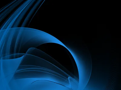 Blue Smoke Curves on Black HD Wallpaper