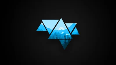 Minimalistic Mountains Black Version