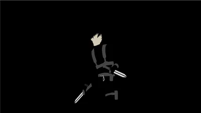 Seated Figure With Blades in Silhouette HD Wallpaper