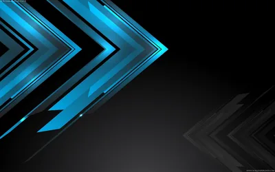 Cyan Arrow Chevrons on Black HD Wallpaper