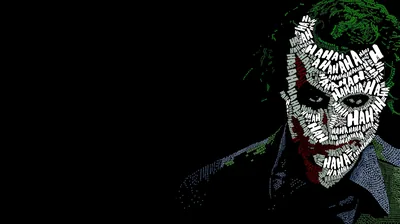 HAHA Typography Joker Face HD Wallpaper