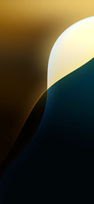 Golden Glow Behind Dark Curves HD Phone Wallpaper