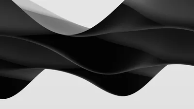 Black Satin Wave on Pale Grey HD Wallpaper