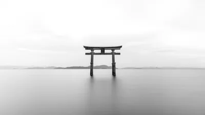 Torii Black and White 4K UHD Wallpaper for UltraHD Desktop and TV Widescreen and Ultr