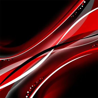 Red Gloss Curves on Square Canvas HD Wallpaper