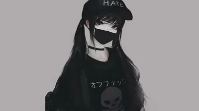 Wallpaper hate, sake, girl, black, style, anime, art, pretty for mobile and desktop