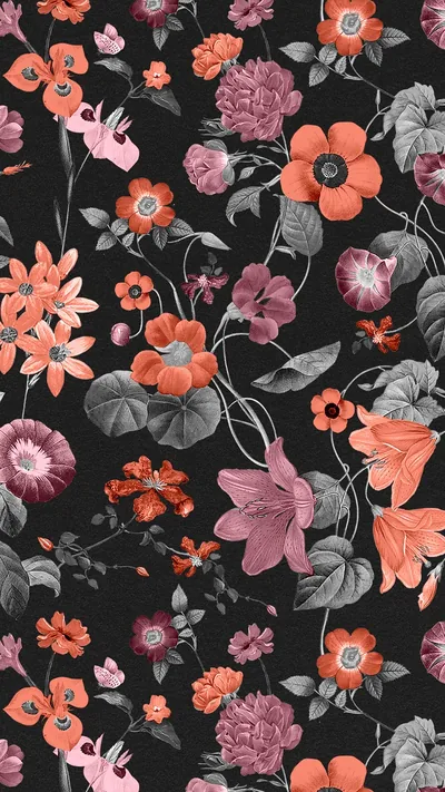 Black Floral Iphone Wallpaper Images