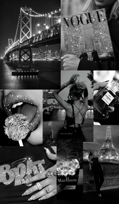 Black Collage Wallpapers Vogue Black Collage 1 Fab Mood