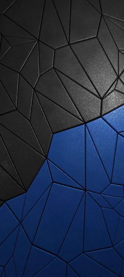 Cracked Polygon Texture in Black and Blue HD Phone Wallpaper