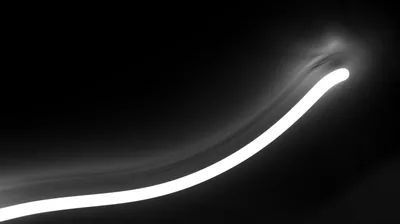 White Light Streak Curving on Black HD Wallpaper