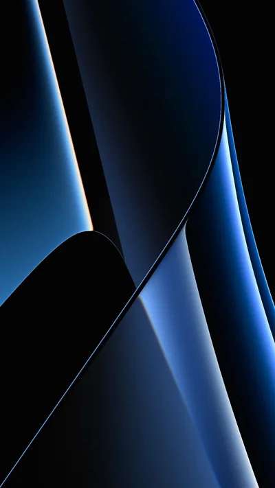 Steel Blue Curves on Dark Metal HD Phone Wallpaper