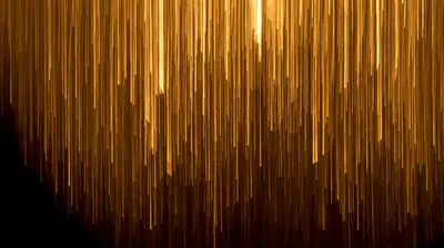 Falling Gold Streaks on Dark HD Wallpaper
