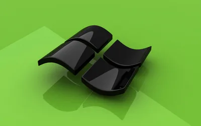 Black Microsoft Windows Logo Wallpaper