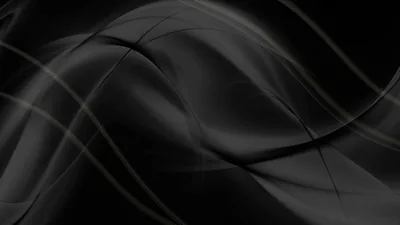 Silky Black Waves with Thin Highlights HD Wallpaper