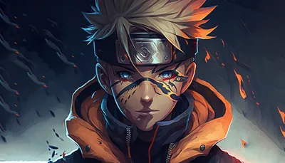 Naruto in an Orange Hood Close-Up HD Wallpaper