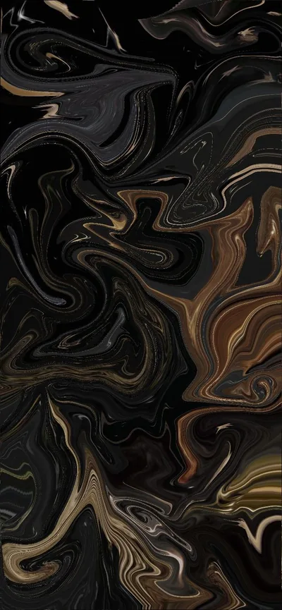Black and Gold Marble Liquid HD Phone Wallpaper